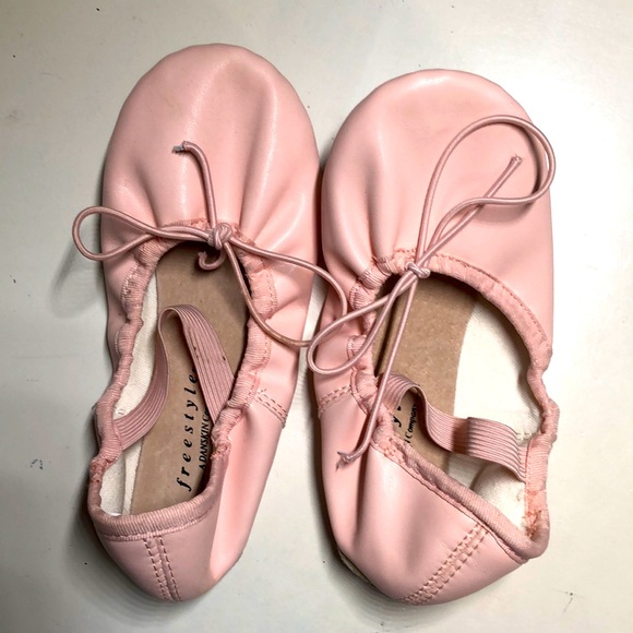 Girls’ Pink Ballet Slippers - Picture 1 of 3